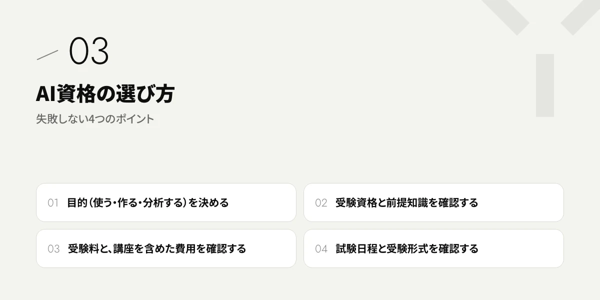 AI資格の選び方|失敗しない4つのポイント