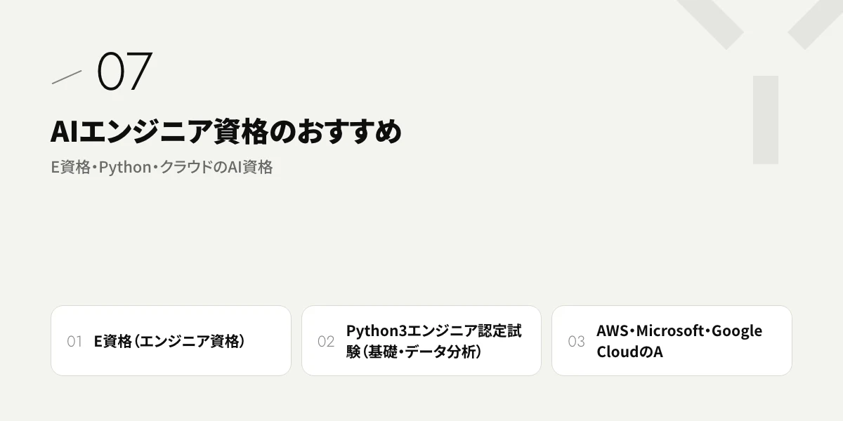 AIエンジニア資格のおすすめ|E資格・Python・クラウドのAI資格